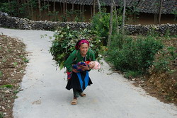 Mother with child, minority people, hill tribe, local people